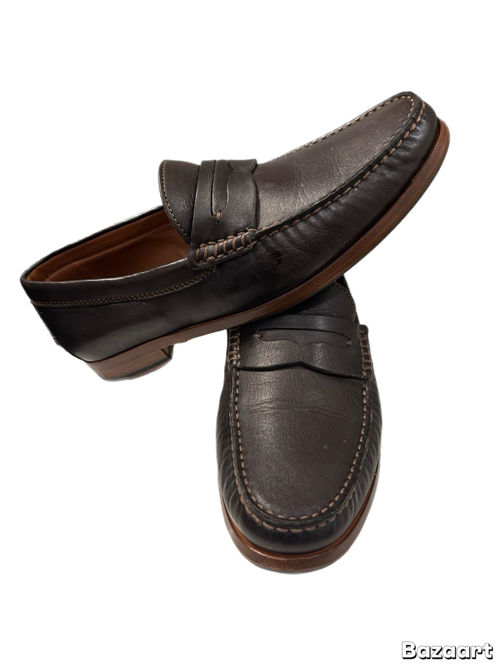 Trask Brown Leather Penny Loafers – Men’s Size 9M